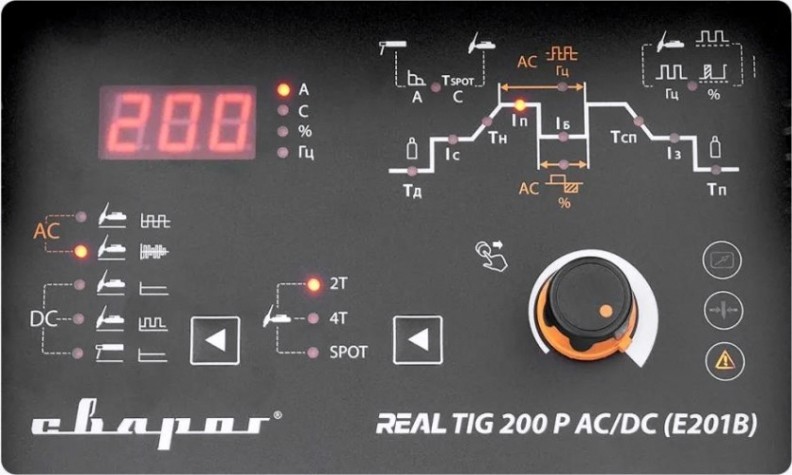 Аппарат аргонно-дуговой сварки СВАРОГ REAL TIG 200 P AC/DC BLACK (E201B) [00000099292]