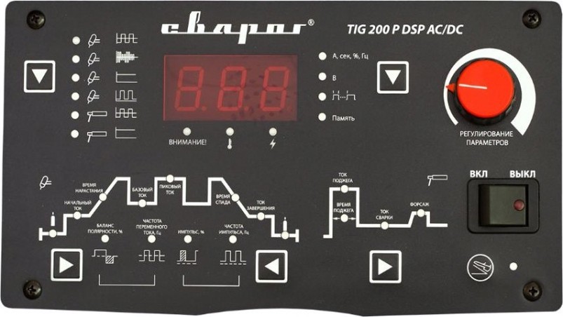 Аппарат аргонно-дуговой сварки СВАРОГ TECH TIG 200 P DSP AC/DC (E104) [00000091014]