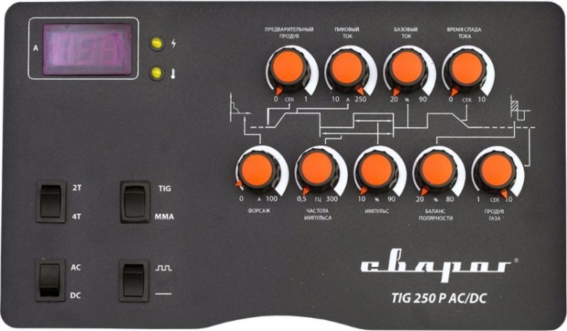 Аппарат аргонно-дуговой сварки СВАРОГ TECH TIG 250 P AC/DC (E102) [00000090963]