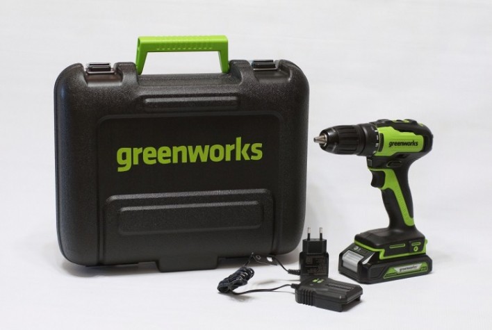 Дрель-шуруповерт аккумуляторная GREENWORKS GD24DD35K2 1х2 Ач [3704007UA]