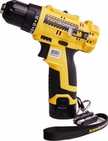 Дрель-шуруповерт аккумуляторная HANSKONNER HCD1230R Дрель-шуруповерт аккумуляторная HANSKONNER HCD1230R