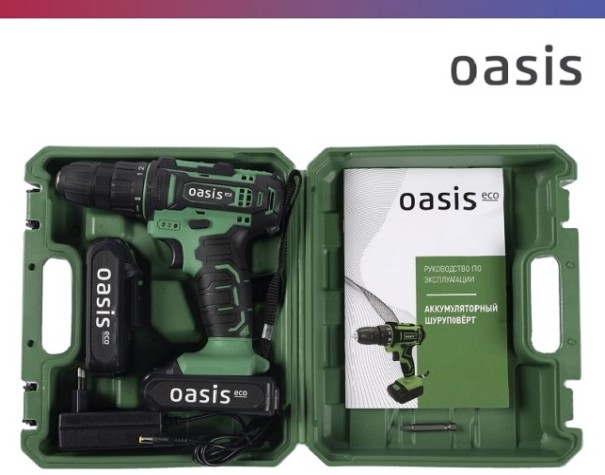 Дрель-шуруповерт аккумуляторная OASIS AS-14V eco [4640039480167]