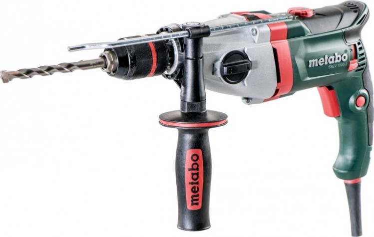 Дрель ударная сетевая METABO SBEV 1000 - 2 (БЗП) двухскоростная, кейс [600783500]
