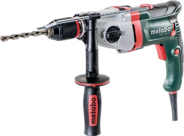 Дрель ударная сетевая METABO SBEV 1300 - 2 (БЗП) двухскоростная [600786500] кейс, патрон Futuro Plus