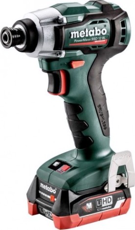 Гайковерт аккумуляторный METABO PowerMaxx SSD 12 BL 2х4.0 Ач LiHD кейс L 2х4.0 Ач LiHD кейс, бесщеточный [601115800]