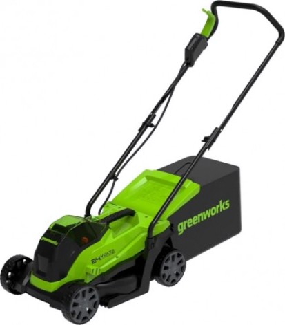 Газонокосилка аккумуляторная GREENWORKS GD24LM33K2, 24V 33 см, бесщеточная [2516107UA]