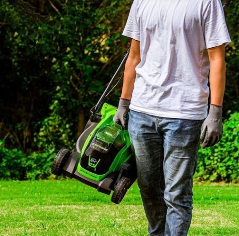 Газонокосилка аккумуляторная GREENWORKS GD24LM33K2, 24V 33 см, бесщеточная [2516107UA]