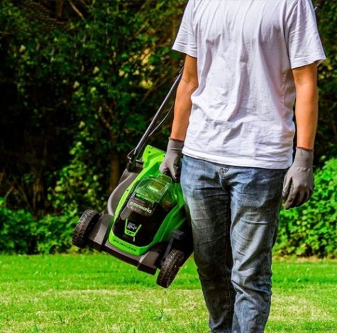 Газонокосилка аккумуляторная GREENWORKS GD24LM33K4, 24V 33 см, бесщеточная [2516107UB]