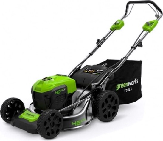 Газонокосилка аккумуляторная GREENWORKS GD40LM46SPk5, 40v самоходная, бесщеточная, 46см [2506807UG]