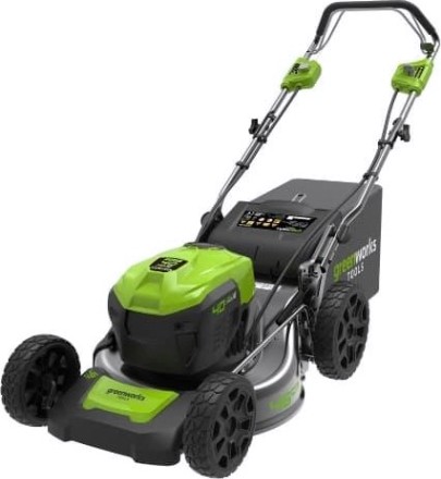 Газонокосилка аккумуляторная GREENWORKS GD40LM46SPk5, 40v самоходная, бесщеточная, 46см [2506807UG]