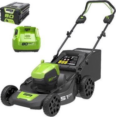 Газонокосилка аккумуляторная GREENWORKS GD80LM51SPK4 бесщеточная, самоходная (2502107UB) [2502107UB]