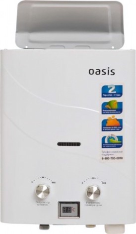 Газовая колонка OASIS B-12W бездымоходная [4640015381341]