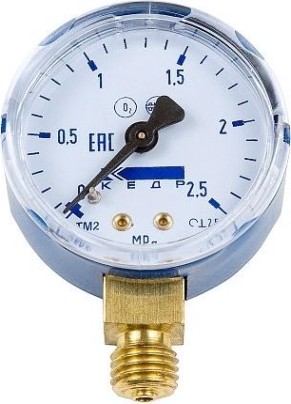 Манометр Кедр МП-50 Кислород, (0-2,5 мпа, кл.2,5, м12х1,5) о2-у [1240003]