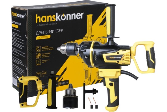 Миксер строительный сетевой HANSKONNER HDM2014E