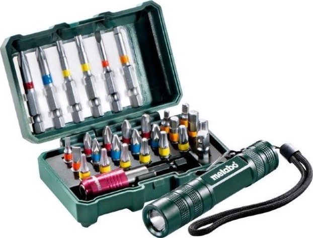 Набор насадок METABO 29 предметов + LED фонарик [626721000]