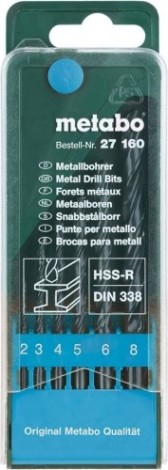 Набор сверл по металлу METABO HSS-R 6 шт. (2-8 мм) 627160000 [627160000]