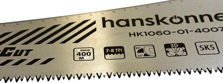 Ножовка по дереву HANSKONNER HK1060-01-4007 400мм, чистый рез Ножовка по дереву HANSKONNER HK1060-01-4007 400мм, чистый рез