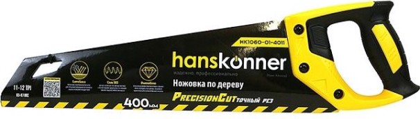 Ножовка по дереву HANSKONNER HK1060-01-4011 400мм, чистый рез