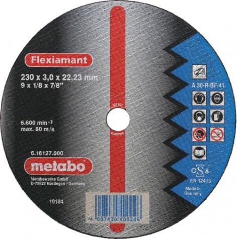 Отрезной круг по металлу METABO 230x3,0x22,23 мм A30R Flexiamant [616127000]