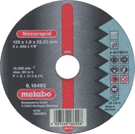 Отрезной круг по нержавеющей стали METABO 150x1,0x22,23 мм SP-Novorapid [617127000]