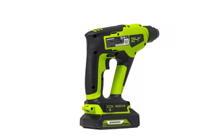Перфоратор аккумуляторный GREENWORKS GD24SDS1K2 бесщеточный [3803107UA]