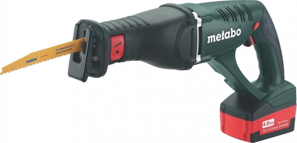 Пила сабельная аккумуляторная METABO ASE 18 LTX 2х4.0 Ач [602269610]