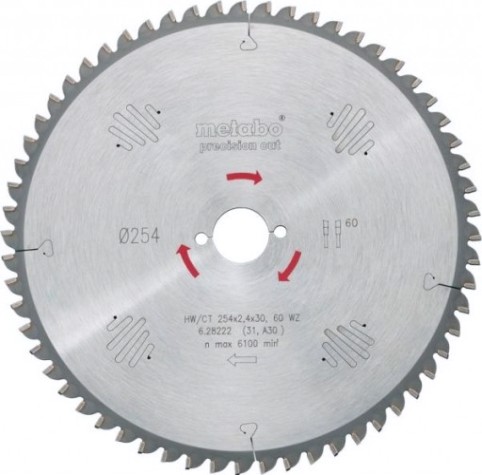 Пильный диск по дереву METABO 315x84тх30мм HW/CT [628225000]