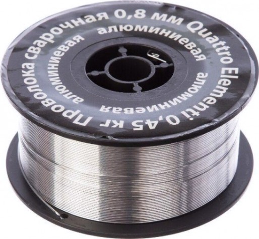 Проволока сварочная для алюминия QUATTRO ELEMENTI 0,8 мм, 0,45 кг, блистер [770-391]