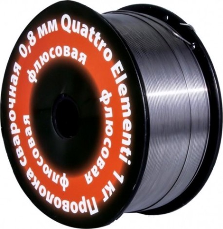 Проволока сварочная флюсовая QUATTRO ELEMENTI 0,8 мм, 1кг [790-380]