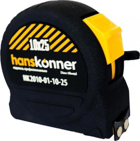 Рулетка HANSKONNER HK2010-01-10-25 противоударный корпус softtouch