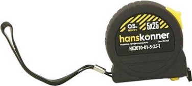 Рулетка HANSKONNER HK2010-01-5-25-1 softtouch, супермощный магнит