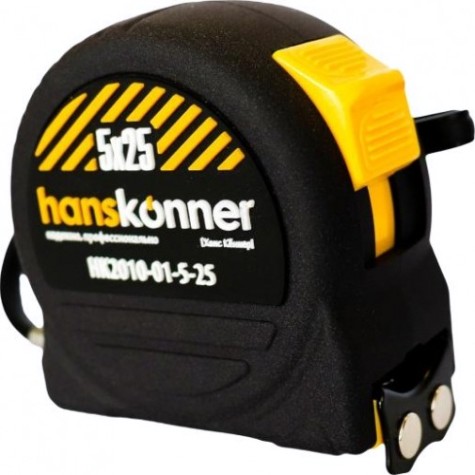 Рулетка HANSKONNER HK2010-01-5-25 противоударный корпус softtouch