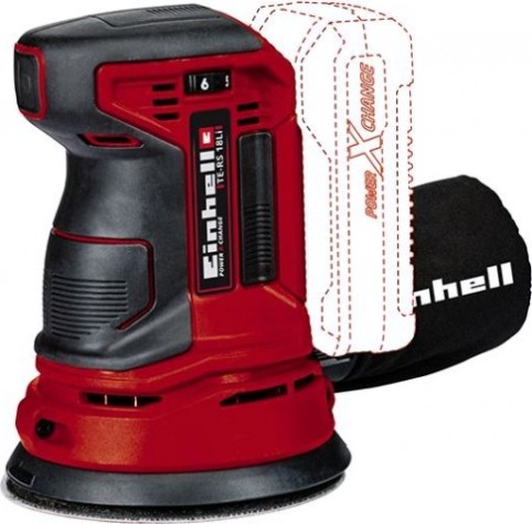 Шлифмашина эксцентриковая EINHELL PXC TE-RS 18 Li-Solo аккумуляторная [4462010]
