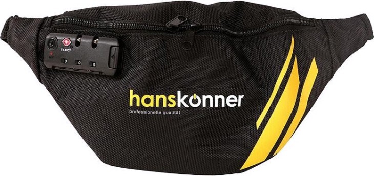 Сумка поясная HANSKONNER HKWB0001 2 отделения, 360ммx150ммx70мм, кодовый замок, pat.