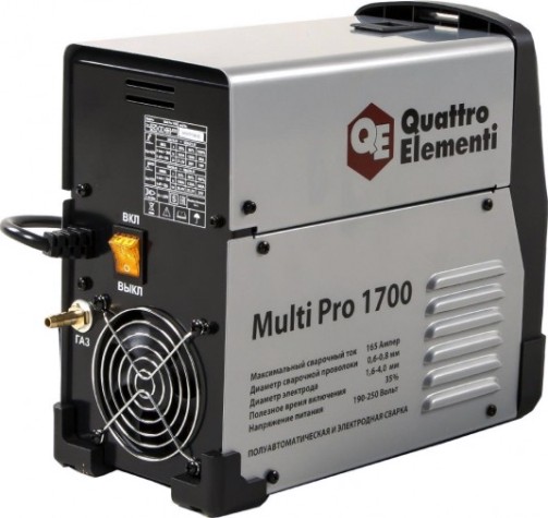 Сварочный аппарат полуавтомат QUATTRO ELEMENTI Multi Pro 1700 [790-052]