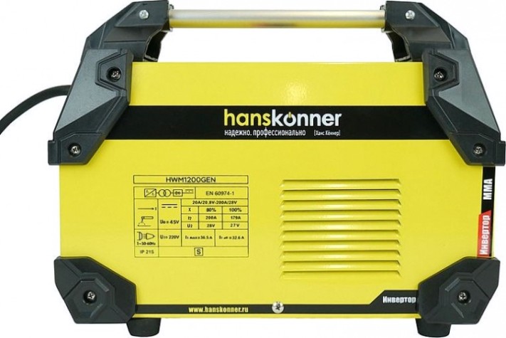 Сварочный инвертор HANSKONNER HWM1200GEN работа от генератора Сварочный инвертор HANSKONNER HWM1200GEN работа от генератора