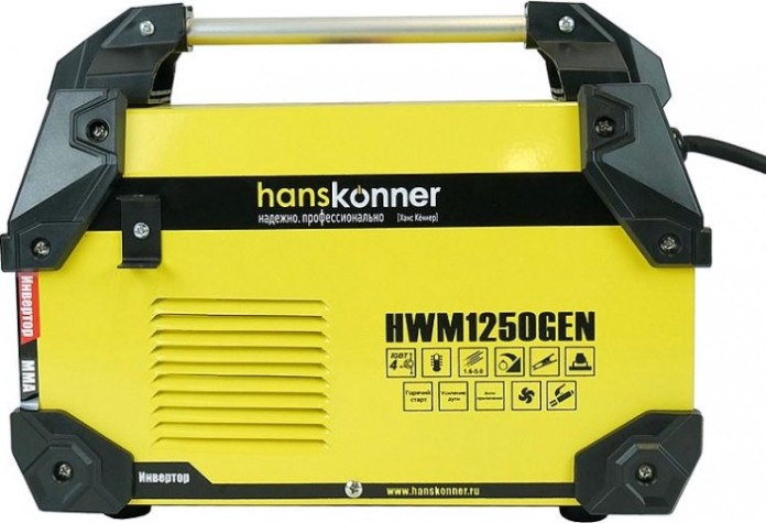 Сварочный инвертор HANSKONNER HWM1250GEN работа от генератора Сварочный инвертор HANSKONNER HWM1250GEN работа от генератора