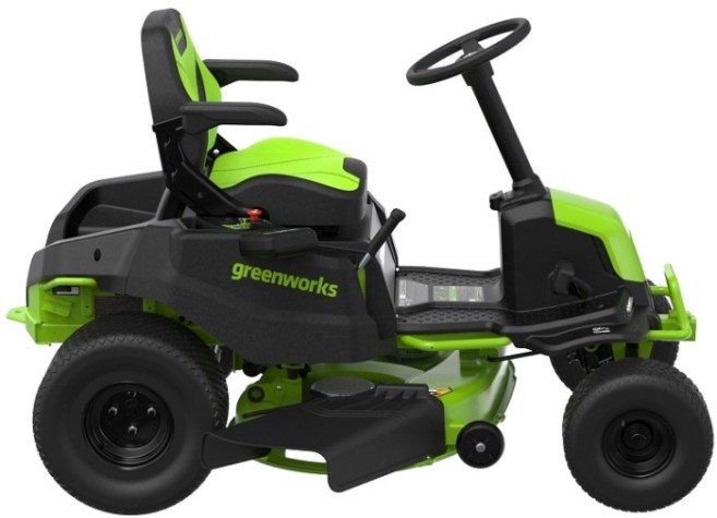 Трактор садовый GREENWORKS GC82LT107 аккумуляторный без АКБ и ЗУ [7404507]