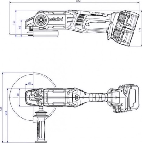 Углошлифмашина METABO WPB 36-18 LTX BL 230 4х8,0 Ач [613102810]