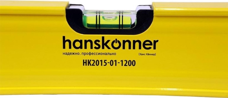 Уровень строительный HANSKONNER HK2015-01-1200 алюм. 1200мм, 3 колбы, магнит Уровень строительный HANSKONNER HK2015-01-1200 алюм. 1200мм, 3 колбы, магнит