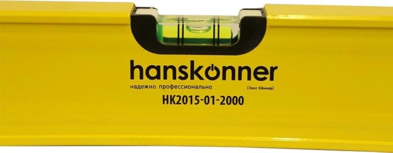 Уровень строительный HANSKONNER HK2015-01-2000 алюм. 2000мм, 3 колбы, магнит Уровень строительный HANSKONNER HK2015-01-2000 алюм. 2000мм, 3 колбы, магнит